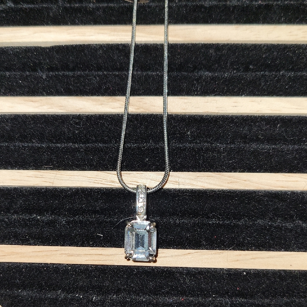 NWT D'Joy Swarovski Crystal Pendant Set In 925 Sterling Silver